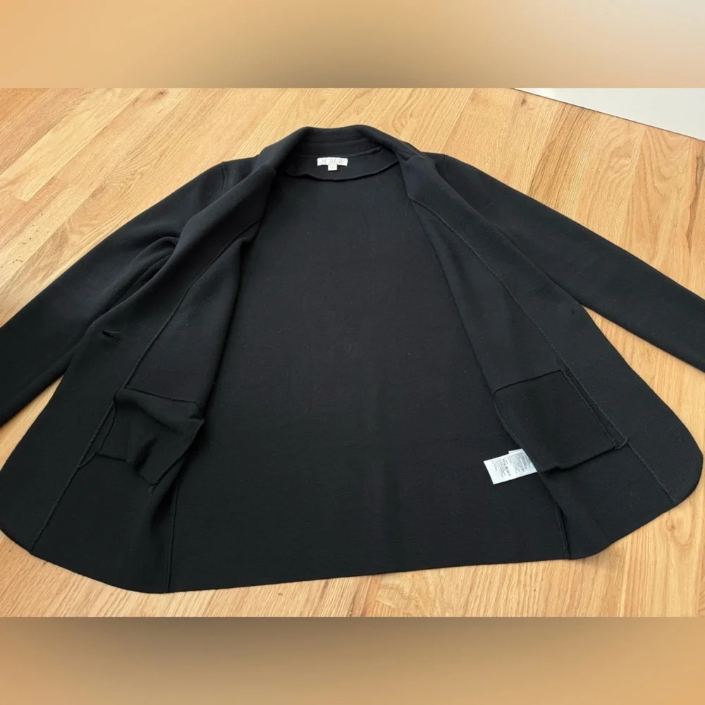 J. Crew Merino Wool Blend Cecile Relaxed Sweater Blazer Black XXS